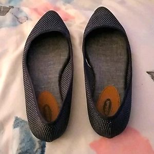 Dr. Scholls Navy and White Women's flats